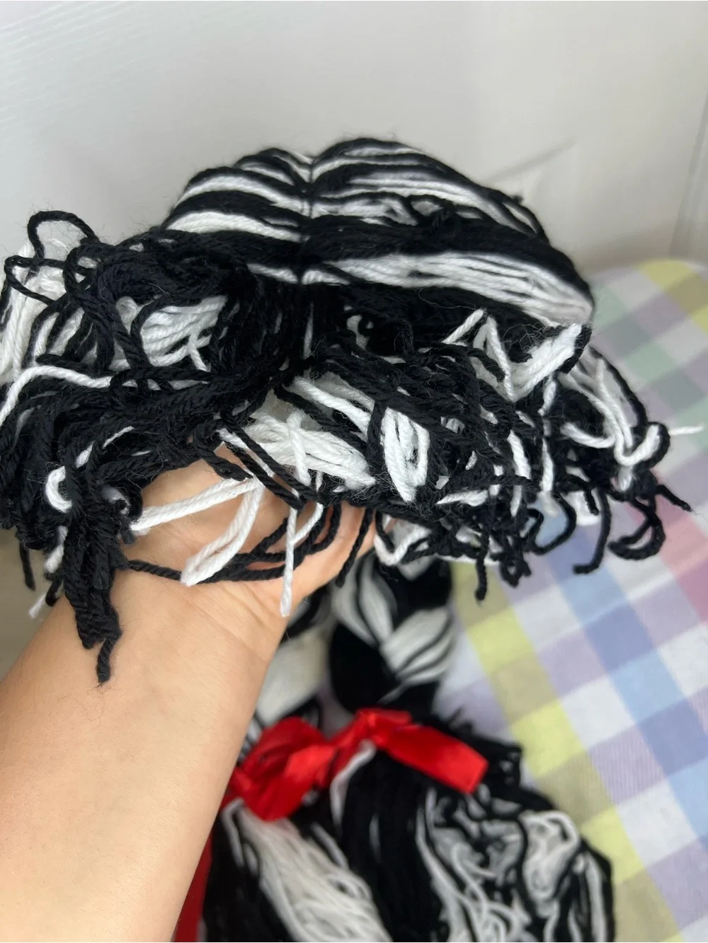 Vintage goth doll wig costume USA